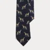 Ralph Lauren Dog-print Wool Tie In Blue