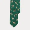 Ralph Lauren Dog-print Wool Tie In Green