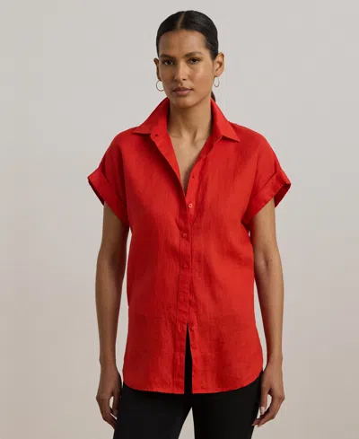 Ralph Lauren Dolman-sleeve 100% Linen Shirt, Regular & Petite