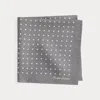 Ralph Lauren Dot-print Silk Pocket Square In Gray