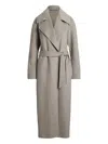 Ralph Lauren Double-breasted Belted Coat In Gray