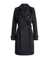 Ralph Lauren Double-breasted Belted Trench Coat In Black