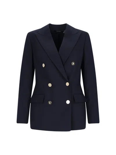 Ralph Lauren Double-breasted Blazer In Blue
