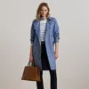Ralph Lauren Double-breasted Chambray Trench Coat