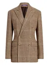 Ralph Lauren Double-breasted Checked Blazer In Multi