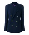 Polo Ralph Lauren Camden Wool Gabardine Double-breasted Jacket In Black
