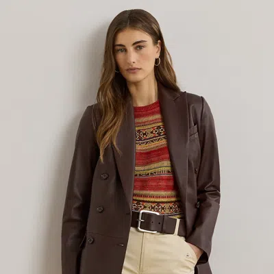 Ralph Lauren Double-breasted Lambskin Blazer