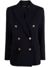 Ralph Lauren Navy Blue Col Logo Blazer In Blue