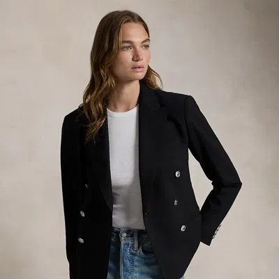 Polo Ralph Lauren Double-breasted Stretch-wool Blazer In Polo Black
