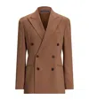 Ralph Lauren Double-breasted Timothy Blazer In Brown