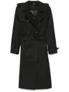Ralph Lauren Double-breasted Trench Coat In Schwarz