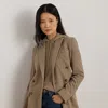 Ralph Lauren Double-breasted Wool-blend Twill Blazer In Brown