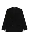Ralph Lauren Double-breasted Wool Jacket In Black