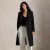 Ralph Lauren Double-breasted Wool Melton Coat In Black