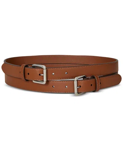 Ralph Lauren Double-buckle Stacked Wide Leather Belt