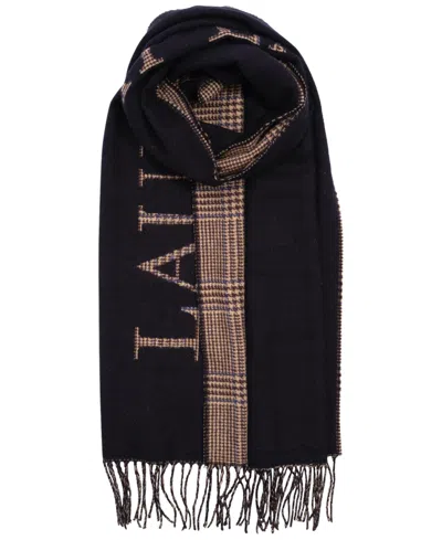 Ralph Lauren Double Face Logo Scarf In Blue