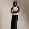 Polo Ralph Lauren Double-faced Satin Skirt In Polo Black