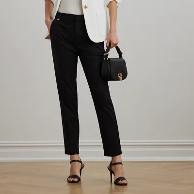Ralph Lauren Double-faced Stretch Cotton Pant In Polo Black