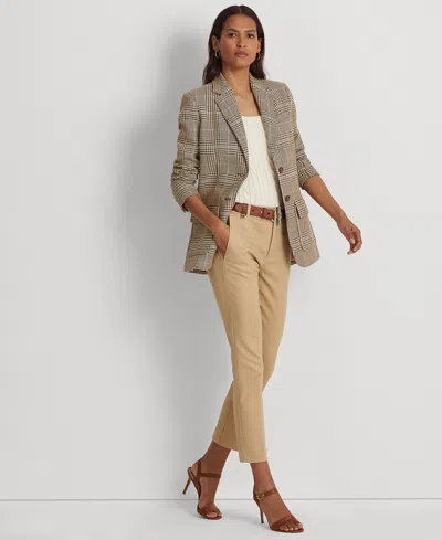 Ralph Lauren Double-faced Stretch Cotton Pant, Regular & Petites In Aqua Pearl