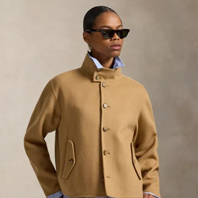 Ralph Lauren Double-faced Wool Jacket In Brown