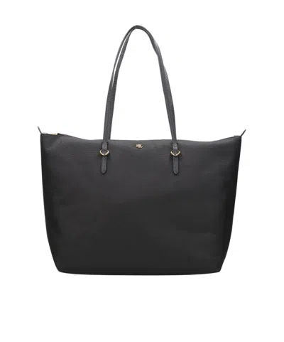 Polo Ralph Lauren Double Handle Shoulder Bag In Black