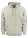 Ralph Lauren Double Knit Hoodie Sweatshirt In White