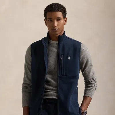 Polo Ralph Lauren Double-knit Vest In Aviator Navy