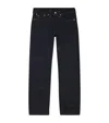 Ralph Lauren Double Rl Selvedge Once-washed Straight Jeans In Black