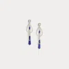 Ralph Lauren Double-sided Lapis Drop Earrings In Blue