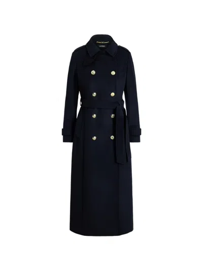 Ralph Lauren Double-breasted Belted Coat In Blue