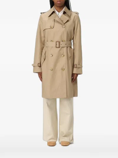Ralph Lauren Double-breasted Belted Trench Coat In Brown