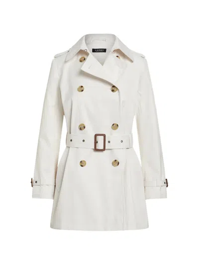 Ralph Lauren Double-breasted Belted Trench Coat In White