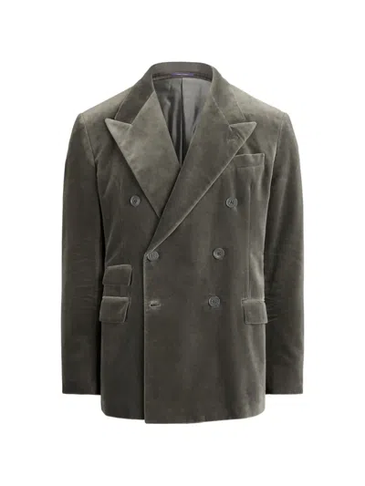 Ralph Lauren Double-breasted Dinner Jacket In Grey