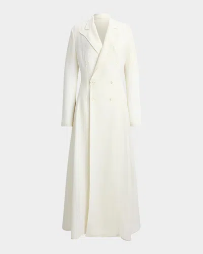 Ralph Lauren Double-breasted Mesh Midi Blazer Dress In Multi