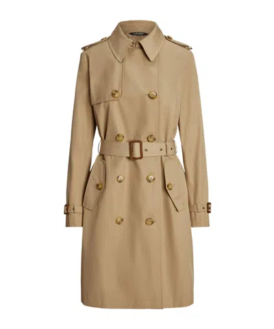 Ralph Lauren Doublebreasted Midlength Trench Coat In Brown
