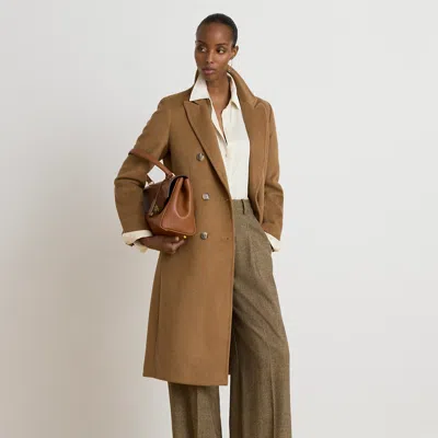 Ralph Lauren Double-breasted Wool-blend Coat In New Vicuna