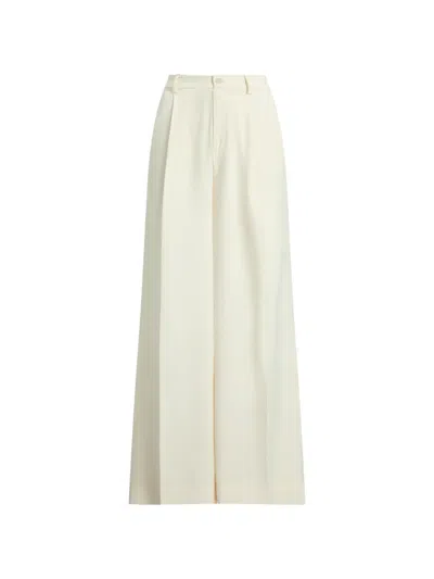 Ralph Lauren Double-faced Georgette Trousers In Multi
