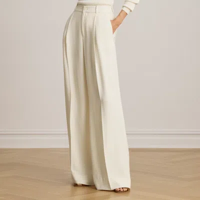 Ralph Lauren Double-faced Georgette Wide-leg Pant In Mascarpone Cream