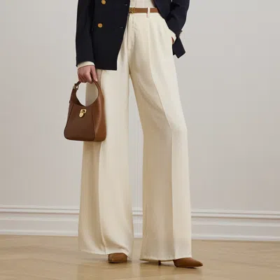 Ralph Lauren Double-faced Georgette Wide-leg Pant In Mascarpone Cream In Neutral