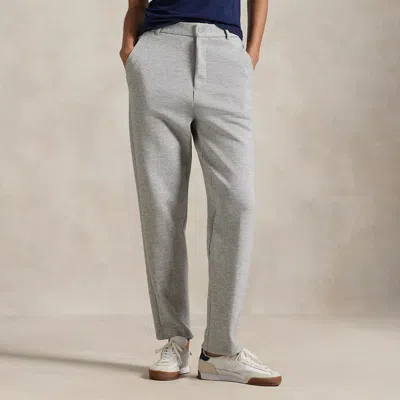 Ralph Lauren Double-knit Jacquard Pant In Andover Heather In Gray