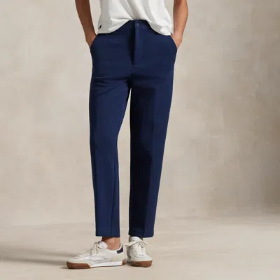 Ralph Lauren Double-knit Jacquard Pant In Refined Navy In Blue