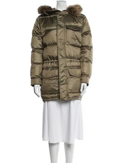 Pre-owned Ralph Lauren Down Coat In Green