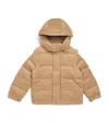 Ralph Lauren Down Corduroy Quilted Puffer Jacket In Brown
