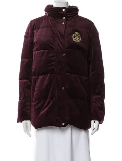Pre-owned Ralph Lauren Down Jacket In Burgundy