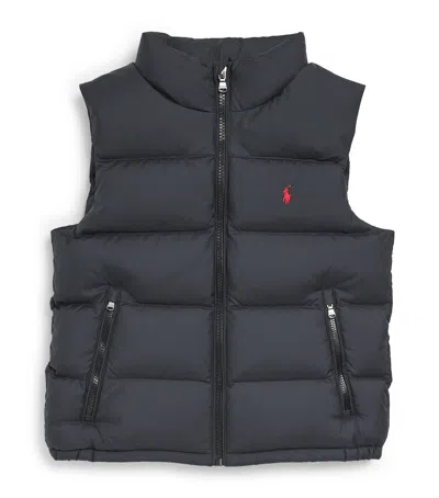 Ralph Lauren Kids' Down Puffer Gilet In Black