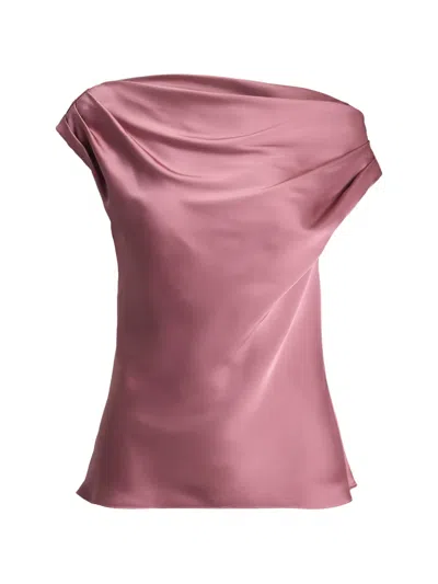 Ralph Lauren Draped Blouse In Pink