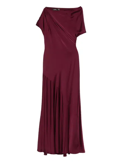 Ralph Lauren Draped Maxi Dress In Brown