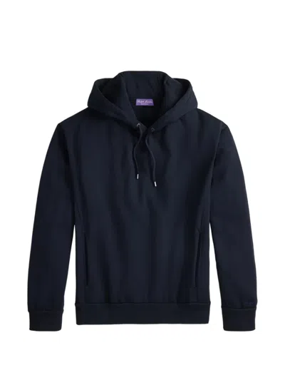 Ralph Lauren Drawstring Fleece Hoodie In Blue
