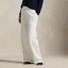 Ralph Lauren Drawstring Fleece Wide-leg Sweatpant In White