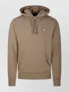 Ralph Lauren Drawstring Hood Kangaroo Pocket Ribbed Sweatshirt